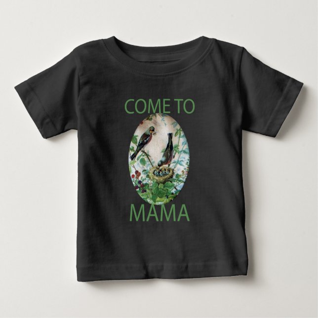 Camiseta De Bebé Corazones hambrientos: ¡Mamá tiene comida! Ven a m (Anverso)