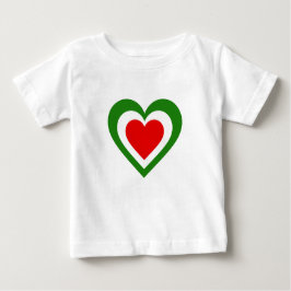 Camiseta De Bebé Corazones inspirados en la bandera italiana