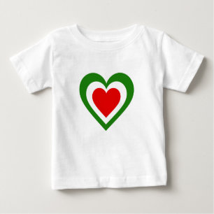 Camiseta De Bebé Corazones inspirados en la bandera italiana