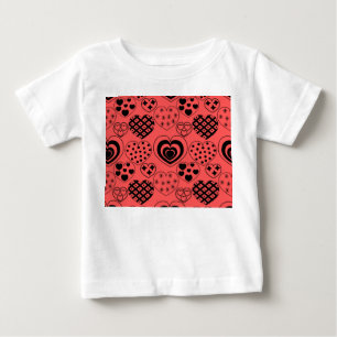 Camiseta De Bebé Corazones repetitivos