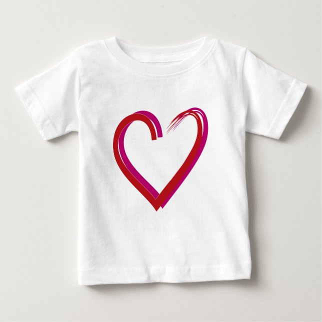Camiseta De Bebé Corazones rojos de Guay (Anverso)