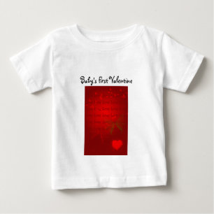 Camiseta De Bebé Corazones rojos de San Valentín