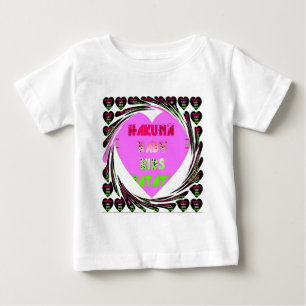 Camiseta De Bebé Corazones Rosa Bebé Hakuna Matata Diseño para Bebé
