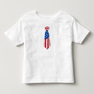 Camiseta De Bebé Corbata Anudada Bandera Americana 4 de Julio