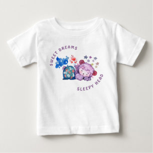 Camiseta De Bebé Corderito lindo dulces sueños cabeza soñolienta re