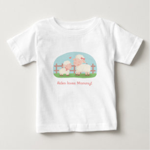 Camiseta De Bebé Corderito y Mamá