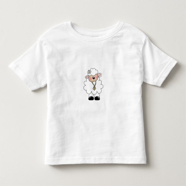 Camiseta De Bebé Cordero blanco (Anverso)