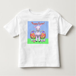 Camiseta De Bebé Cordero de Pascua y canastas
