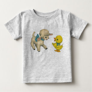 Camiseta De Bebé Cordero y pato