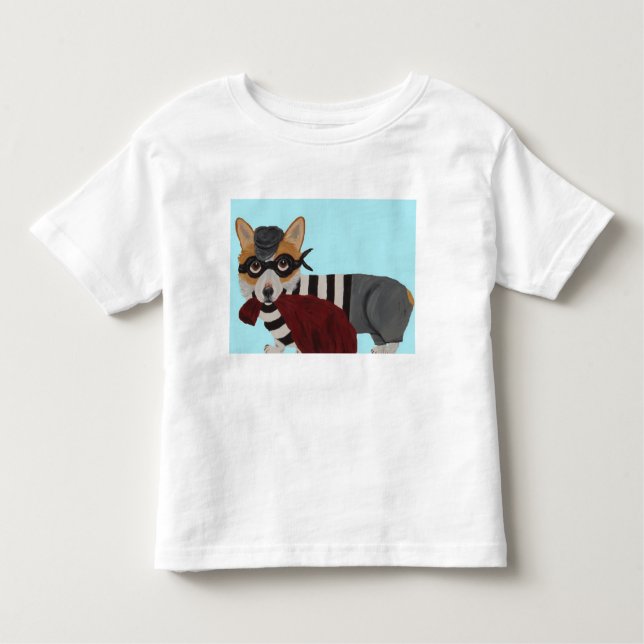 Camiseta De Bebé Corgi Burglar T-Shirt (Anverso)