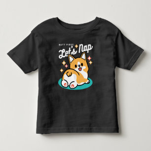 Camiseta De Bebé Corgi Butt y Nap Vibes - Perro durmiente suave
