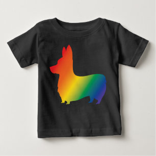 Camiseta De Bebé Corgi del arco iris