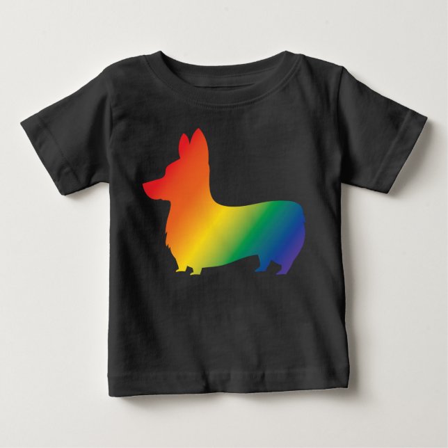 Camiseta De Bebé Corgi del arco iris (Anverso)