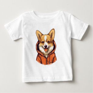 Camiseta De Bebé Corgi Divertido con Sudadera