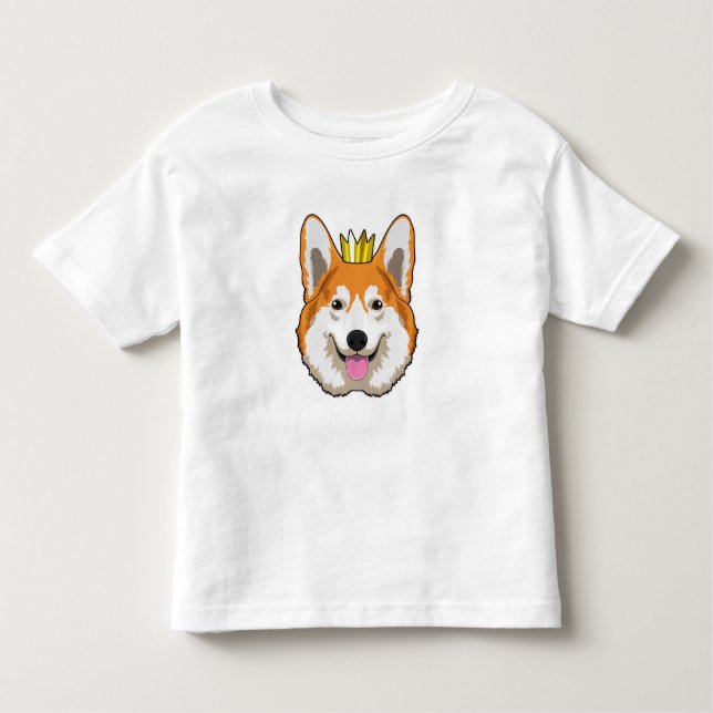 Camiseta De Bebé Corgi galés con corona (Anverso)