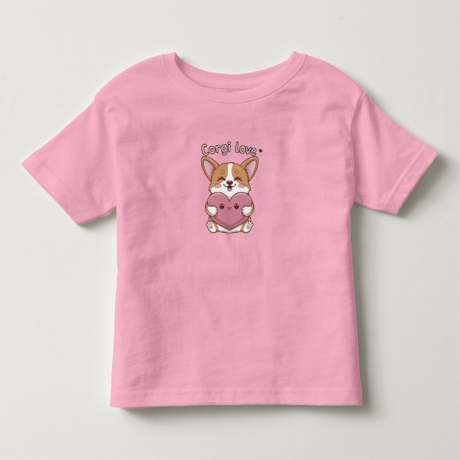 Camiseta De Bebé Corgi Love (Anverso)