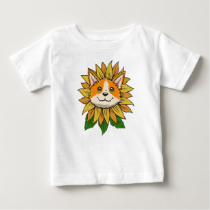 Camiseta De Bebé Corgi Perro Girasol