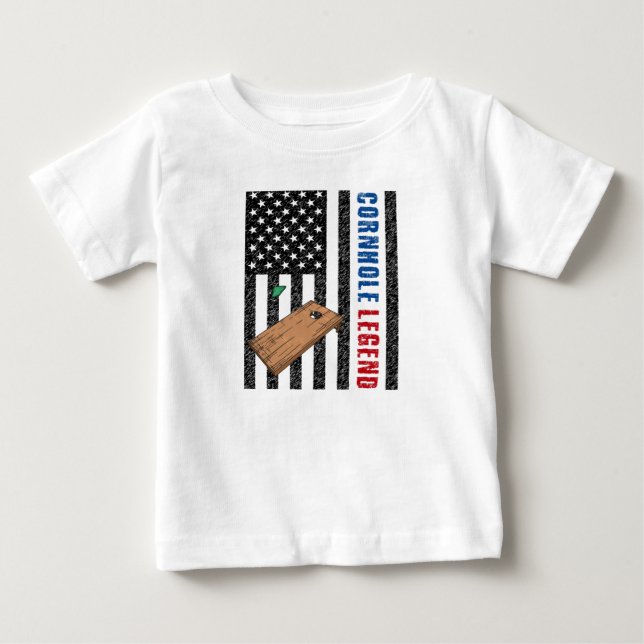 Camiseta De Bebé Cornhole Legend USA (Anverso)