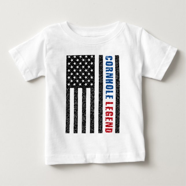 Camiseta De Bebé Cornhole Legend USA (Anverso)