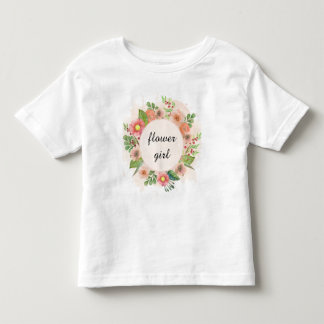 Camiseta De Bebé corona de agua floral naranja