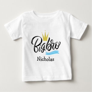 Camiseta De Bebé Corona de Big Bro Personalizada