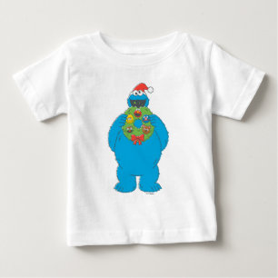 Camiseta De Bebé Corona de Navidad del Monstruo de las Galletas Vin