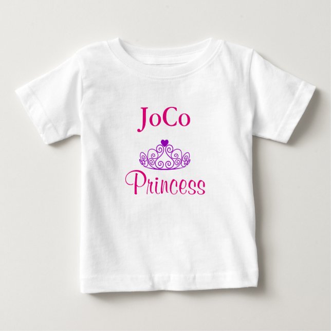 Camiseta De Bebé Corona de Princesa de JoCo (Anverso)