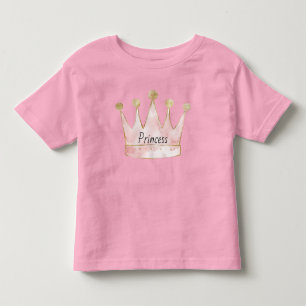 Camiseta De Bebé Corona de Princesa de Oro Rosa