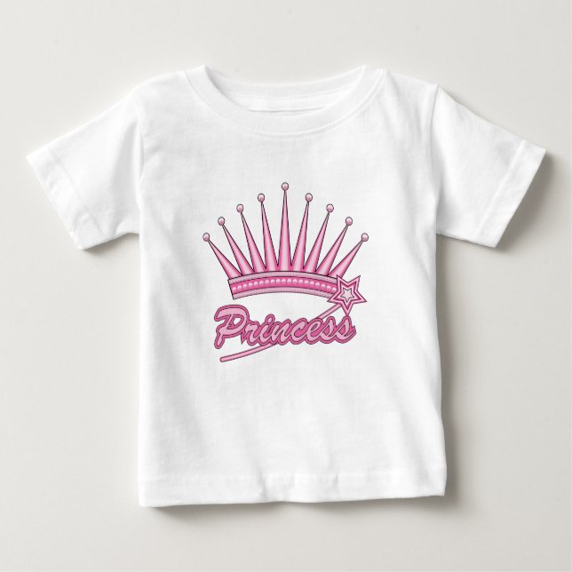 Camiseta De Bebé Corona de Princesa Rosa (Anverso)