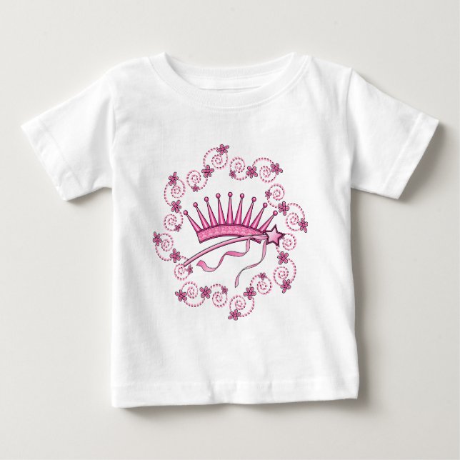 Camiseta De Bebé Corona de princesas de bonito (Anverso)