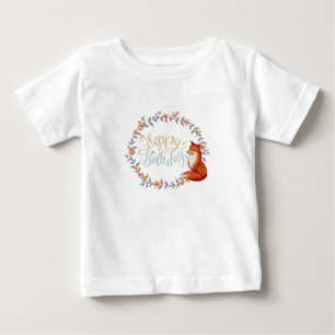 Camiseta De Bebé Corona de zorro de cumpleaños