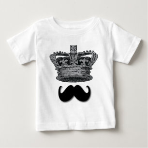 Camiseta De Bebé Corona del Rey y bigote