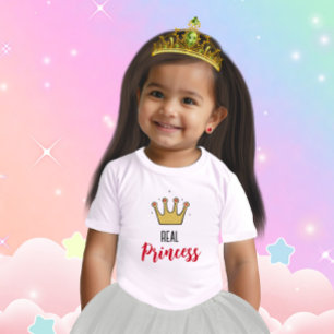 Camiseta De Bebé Corona dorada para la princesa