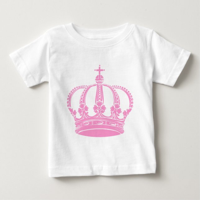 Camiseta De Bebé Corona Real 02 - Rosa (Anverso)