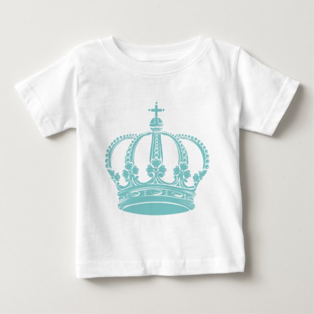 Camiseta De Bebé Corona Real 02 - Verde azul claro (Anverso)