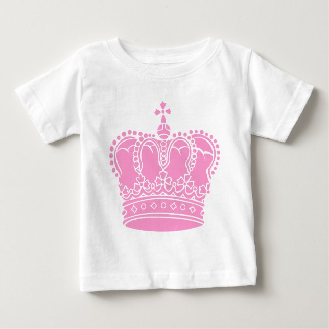 Camiseta De Bebé Corona Real - Rosa (Anverso)