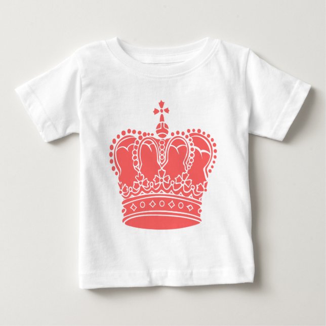 Camiseta De Bebé Corona Real - Rosa tropical (Anverso)