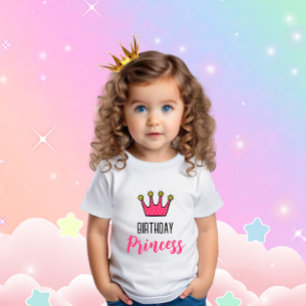 Camiseta De Bebé Corona rosa para cumpleaños