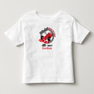 Camiseta De Bebé Corre Sobre Coche de Carreras Rojo Cumpleaños de C