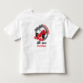 Camiseta De Bebé Corre Sobre el Coche de Carreras Rojo Cumpleaños d