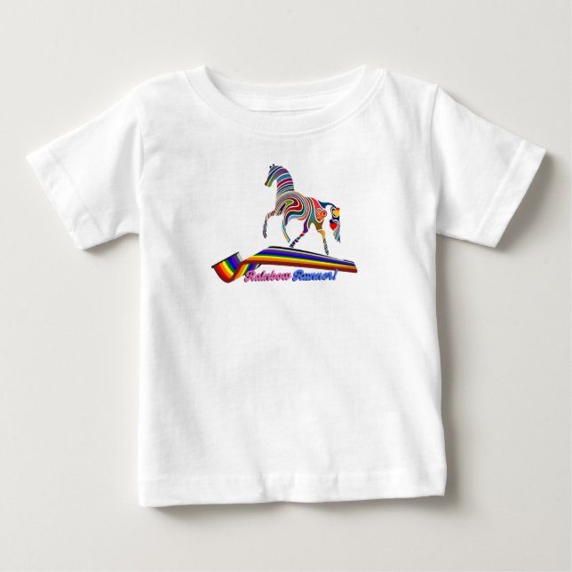 Camiseta De Bebé Corredor de arco iris (Anverso)
