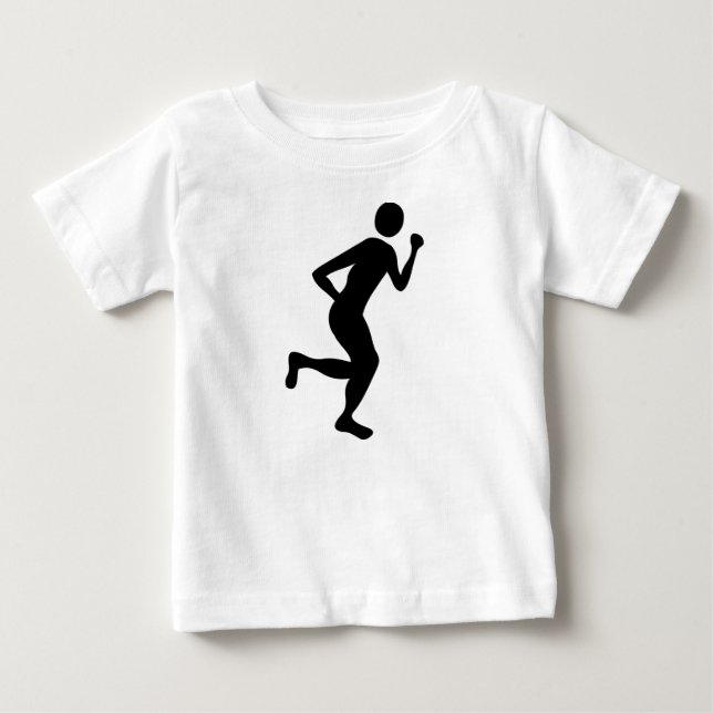 Camiseta De Bebé Corredor (hombre) - Negro (Anverso)