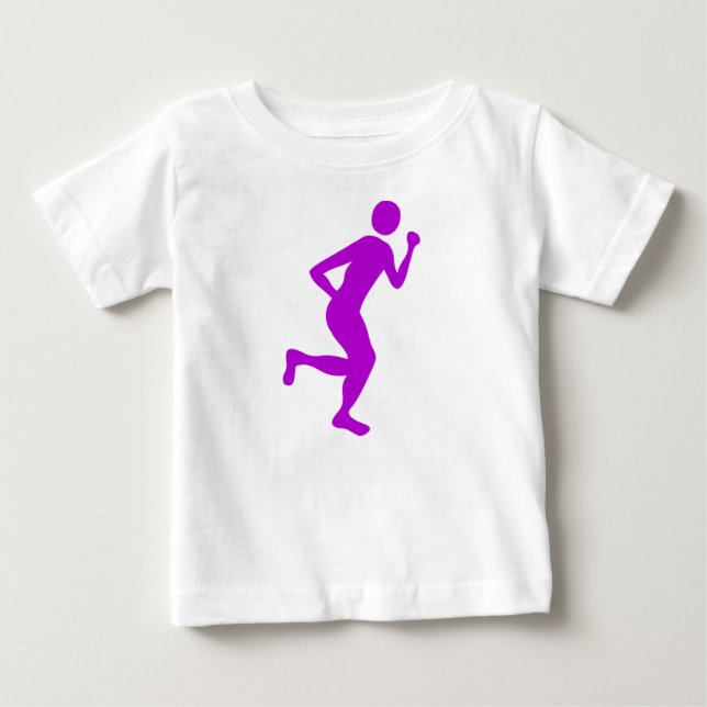 Camiseta De Bebé Corredor (macho) - Púrpura (Anverso)