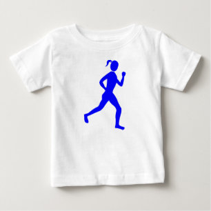 Camiseta De Bebé Corredora (hembra) - Azul