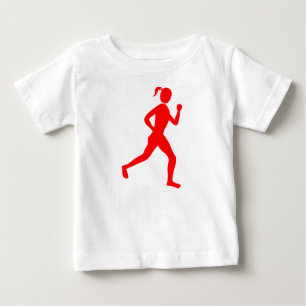Camiseta De Bebé Corredora (hembra) - Rojo