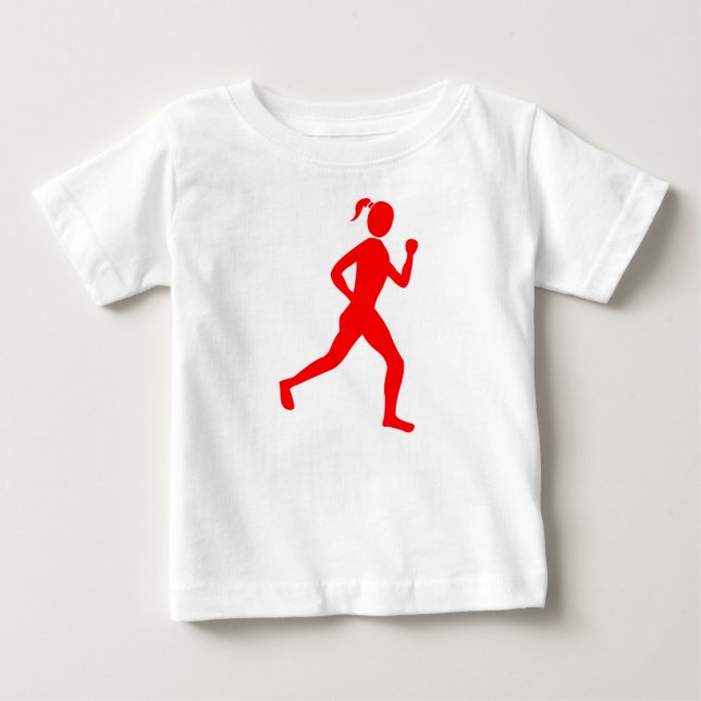 Camiseta De Bebé Corredora (hembra) - Rojo (Anverso)