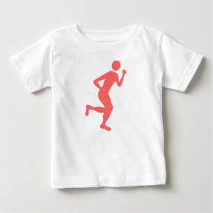 Camiseta De Bebé Corredora (macho) - Rosa tropical