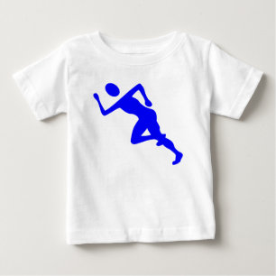 Camiseta De Bebé Corriendo - Azul