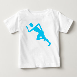 Camiseta De Bebé Corriendo - Azul cielo