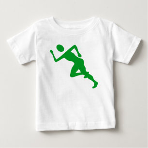 Camiseta De Bebé Corriendo - Césped Verde